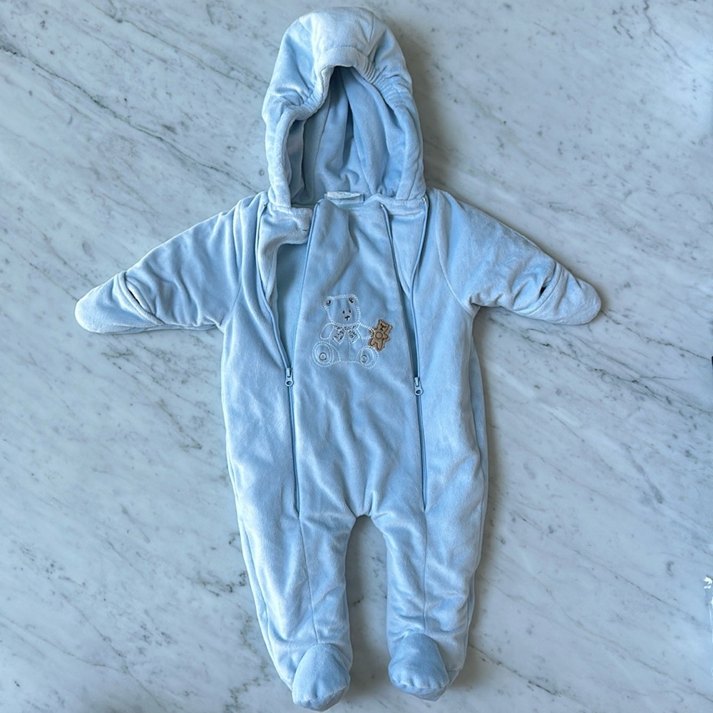 Baby Dove Blue Bunting Snow Jacket 0-3M
